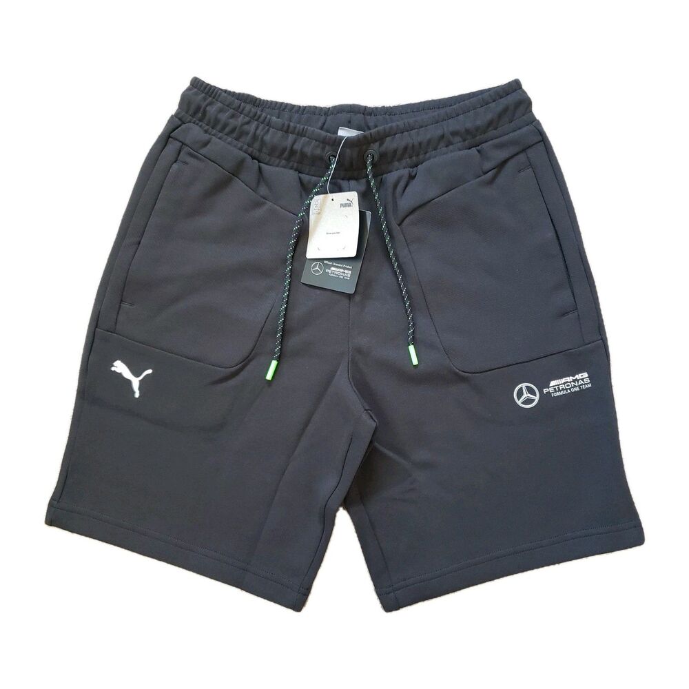 Puma Mercedes AMG Petronas Formula One Team Sz Medium Mens Black Shorts Athletic